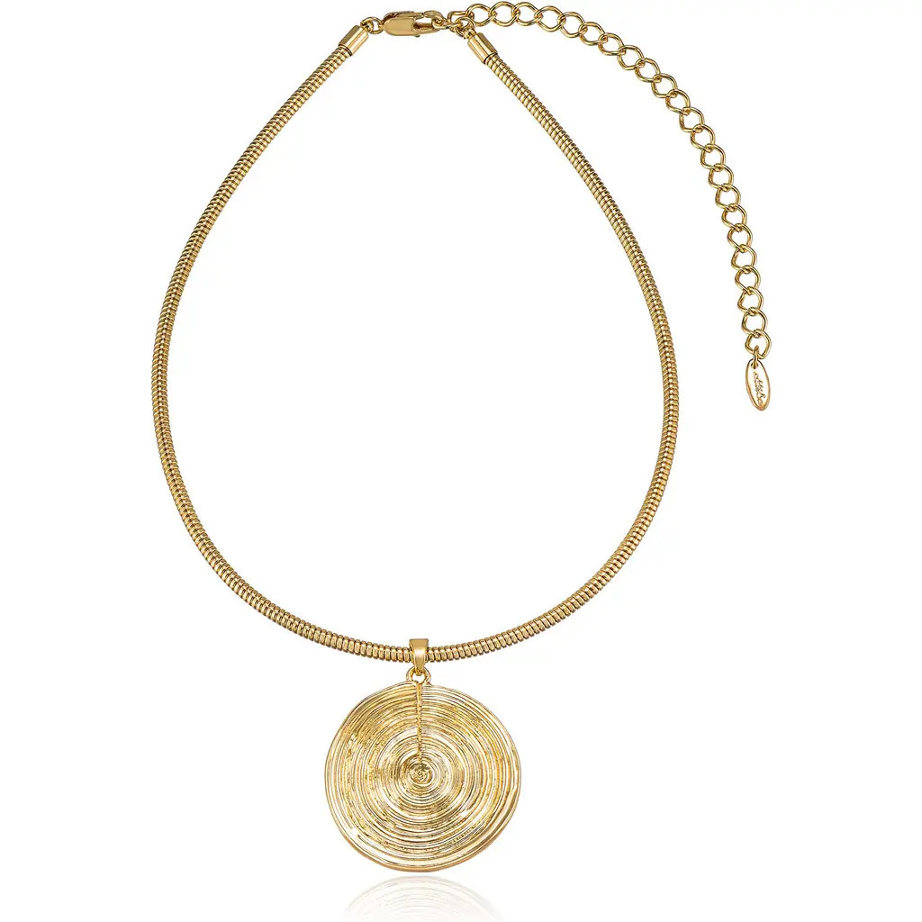 Ettika Disc Pendant Necklace in Gold at Nordstrom | Nordstrom