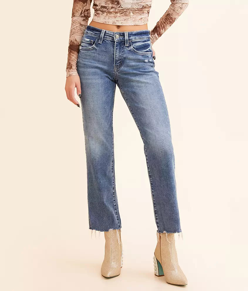 Mid-Rise Cropped Straight Stretch Jean | Buckle