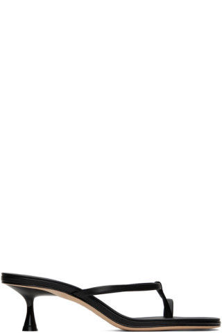 Black Edith 50mm Heeled Sandals | SSENSE