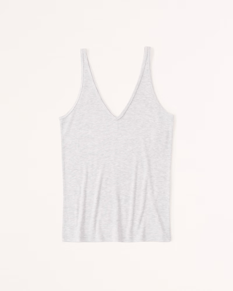 Featherweight Rib Tuckable V-Neck Tank | Abercrombie & Fitch (US)