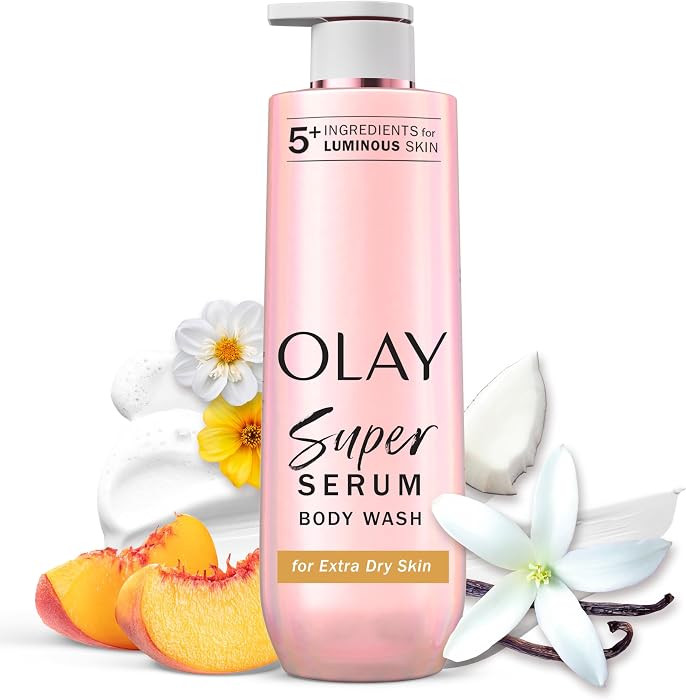 Olay Super Serum Body Wash for Extra Dry Skin, 24hr Long Lasting Rich Hydration, 5+ Ingredient Co... | Amazon (US)