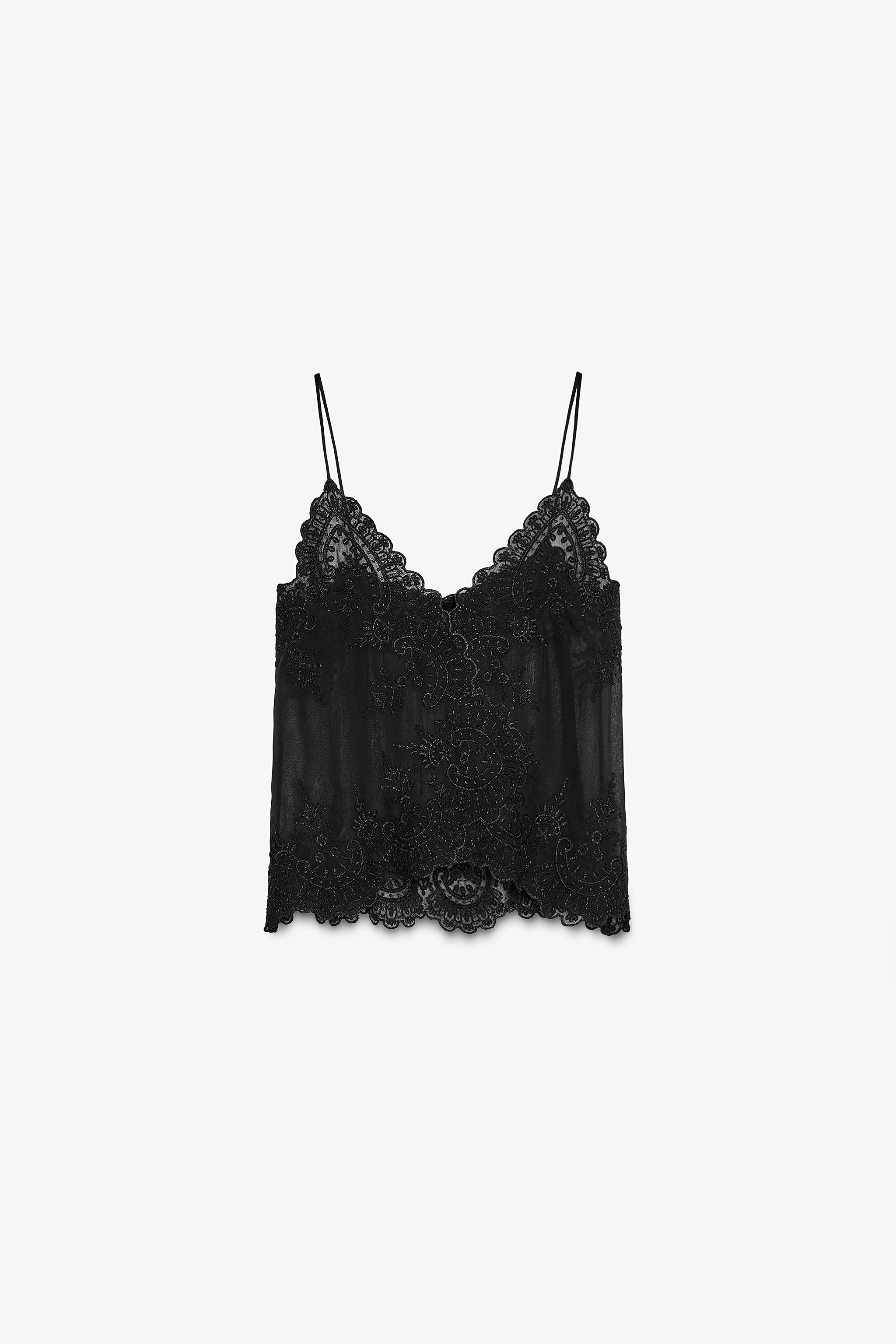 SPITZENTOP IN LINGERIE-OPTIK ZW COLLECTION | Zara DE
