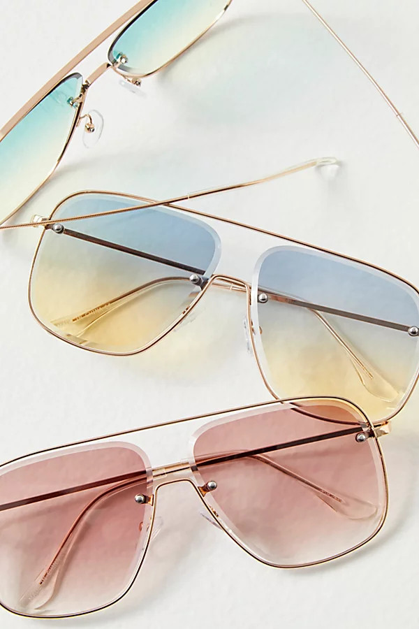 Halo Aviator Sunglasses by Free People, Dusk, One Size | Free People (Global - UK&FR Excluded)