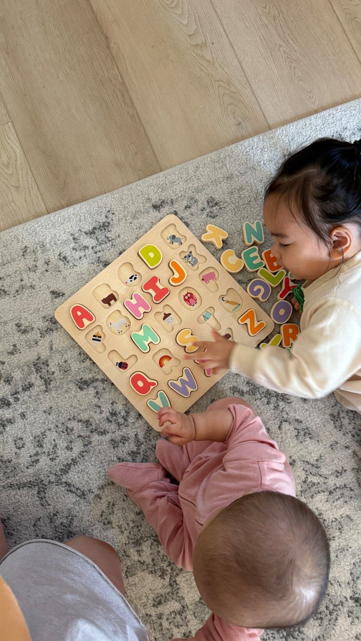 alphabet puzzle for my 2
year old! she loves the pictures under :) #toddlertoys #kidtoys #toys 

#LTKBaby #LTKHome #LTKKids