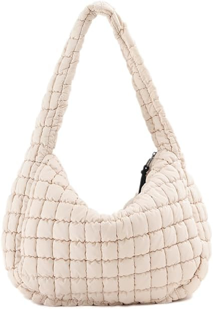 VAKAER Puffer Tote Bag for Women Quilted Crossbody Large Hobo Carryall Lightweight Padded Shoulde... | Amazon (US)