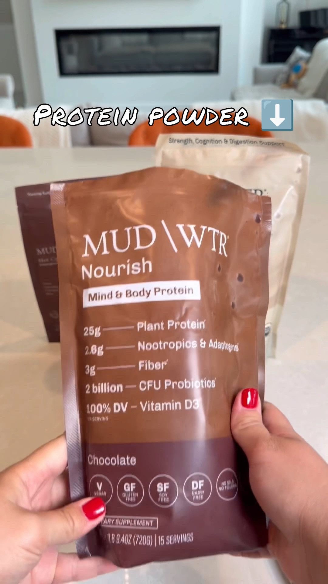 Chocolate protein but make it functional 🍫✨
I’ve been loving MUD\WTR Nourish | Chocolate Mushroom Protein Powder — especially the Cacao flavor (my go-to!). I just mix two scoops with water and it tastes smooth, rich, and chocolatey without any gritty texture.
What makes this different? It’s not just vegan protein — it also includes 2,000mg of adaptogenic mushrooms like Lion’s Mane + Bacopa to support focus, mood, and digestion. Clean ingredients, USDA organic, and super easy to make when I need something quick but nourishing.
If you’re looking for a daily protein that feels like a treat but supports your body + brain, this one is worth trying 🤎 #health #protein #ad 
#LTKwellness
#LTKhealth
#ProteinPowder
#VeganProtein
#PlantBasedProtein
#ChocolateProtein
#MushroomCoffee
#Adaptogens
#LionMane
#Bacopa
#GutHealthSupport
#FocusSupport
#HealthyHabits
#WellnessRoutine
#MorningRoutine
#MomLifeWellness
#CleanIngredients
#OrganicLiving
#FunctionalNutrition


#LTKselfcare #LTKfitnessgoals #LTKfoodie