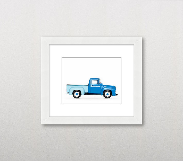 Leslee Mitchell Blue Truck Wall Art | Pottery Barn Kids