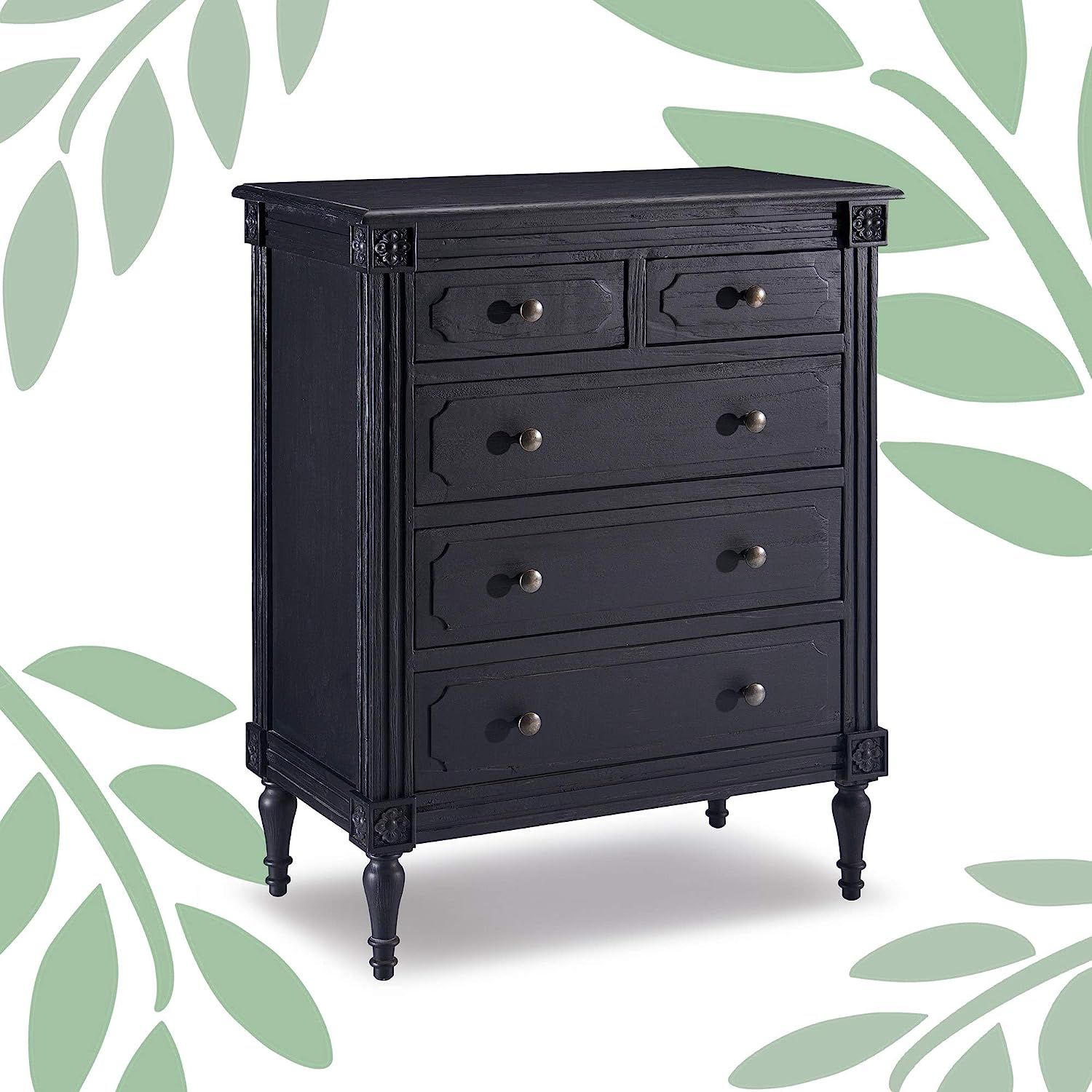 Finch Avignon Dresser Chest, Black | Amazon (US)