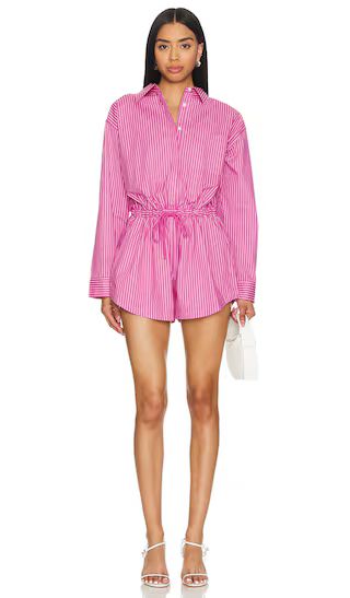 Amelie Romper in Carnation Pink | Revolve Clothing (Global)