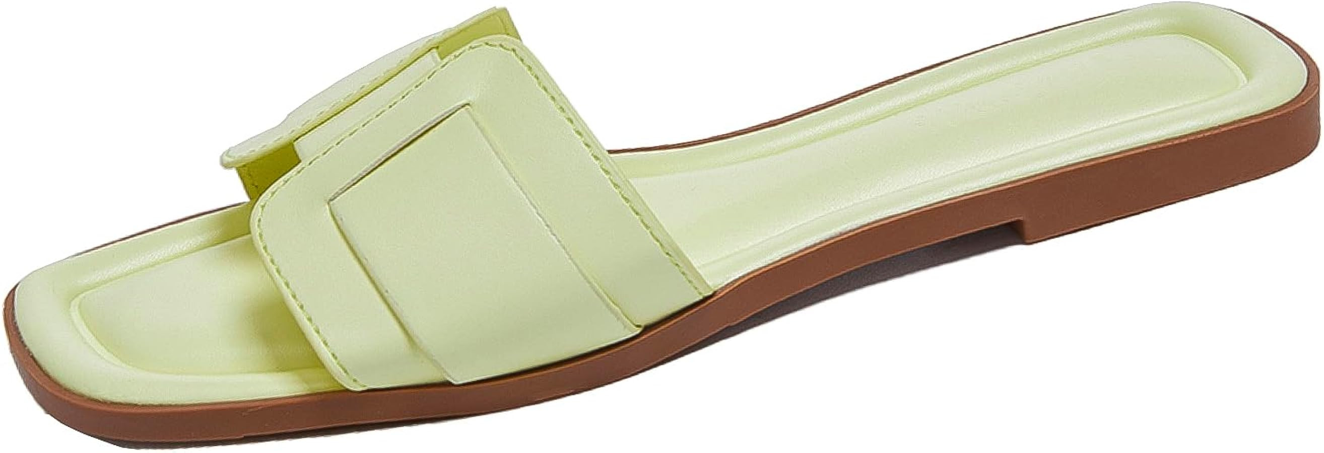 Stratuxx Kaze Womens Flat Sandals Flat Slide Sandals White,Black, Brown,Metallic Flat Sandals Leo... | Amazon (US)