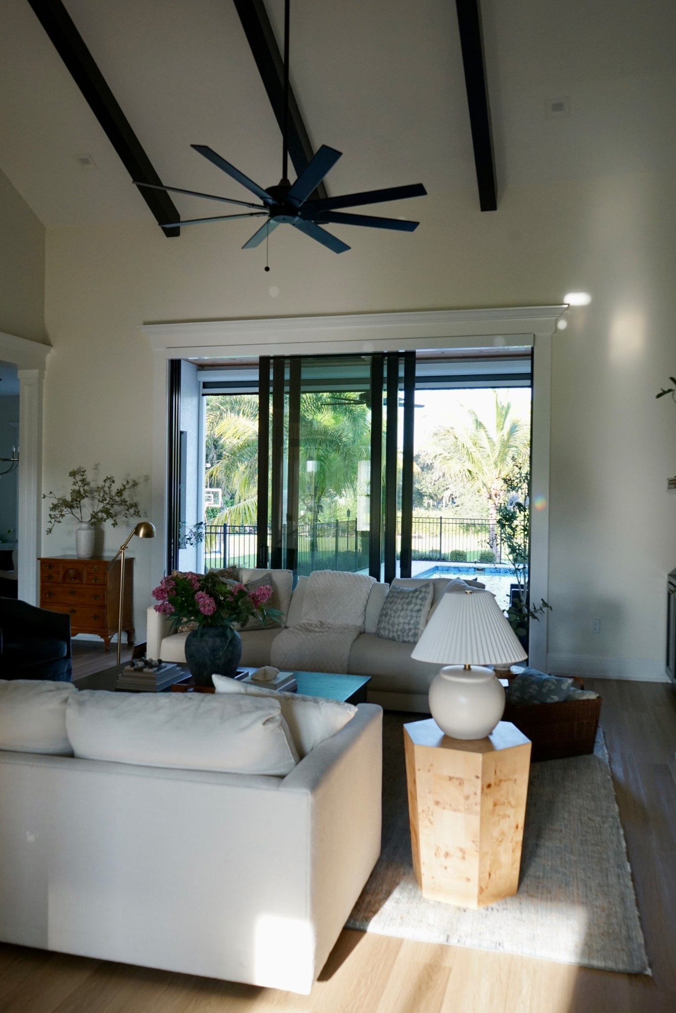 Family room furniture and decor - swivel chair, area rug, sofas family
Room ceiling fan, throw pillows 

#LTKSaleAlert #LTKHome