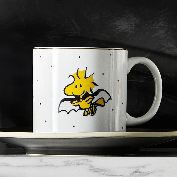 PEANUTS™ x Williams Sonoma Halloween Bat Woodstock Mug | Williams-Sonoma