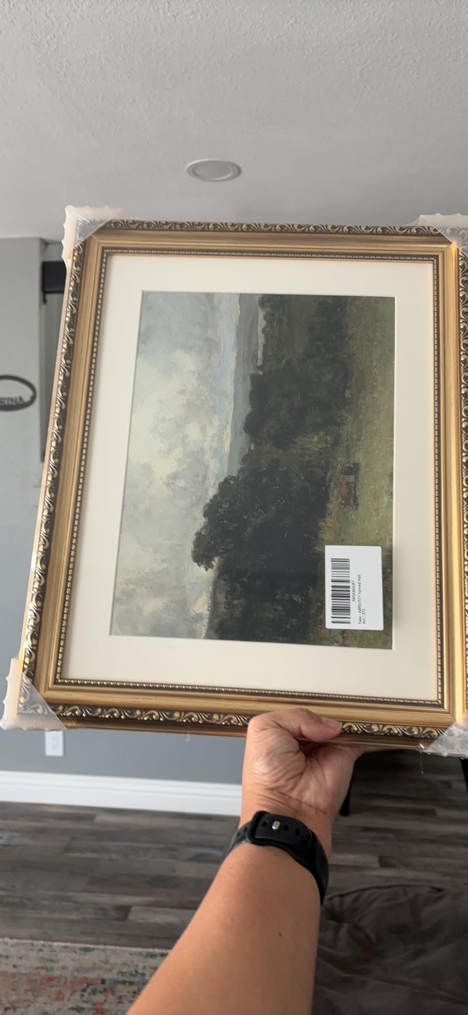 ARPEOTCY Vintage Scenery Decor Gold Framed Wall Art, Silent Pond Paintings Living Room Country De... | Amazon (US)