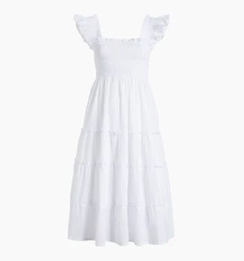 The Ellie Nap Dress - White Swiss Dot | Hill House Home