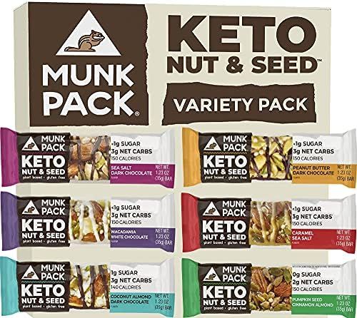 Munk Pack Keto Nut & Seed Bar | Keto Snacks | No Added Sugar, Soy and Gluten Free | 3g Net Carbs | L | Amazon (US)