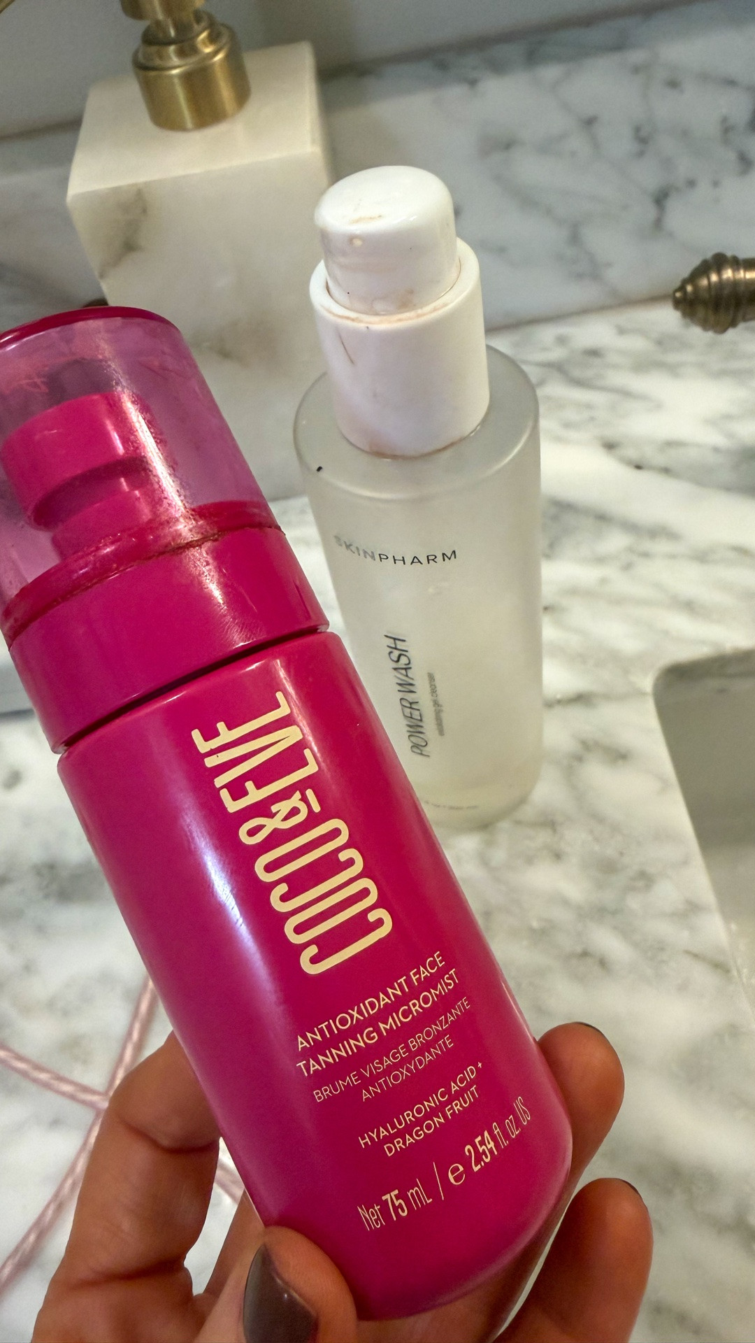 @Coco & Eve facial tanning mist is SO good!! perfect to spray on after your nightly beauty routine and sets in for a dewy glow overnight •

#LTKSeasonal #LTKOver40 #LTKBeauty