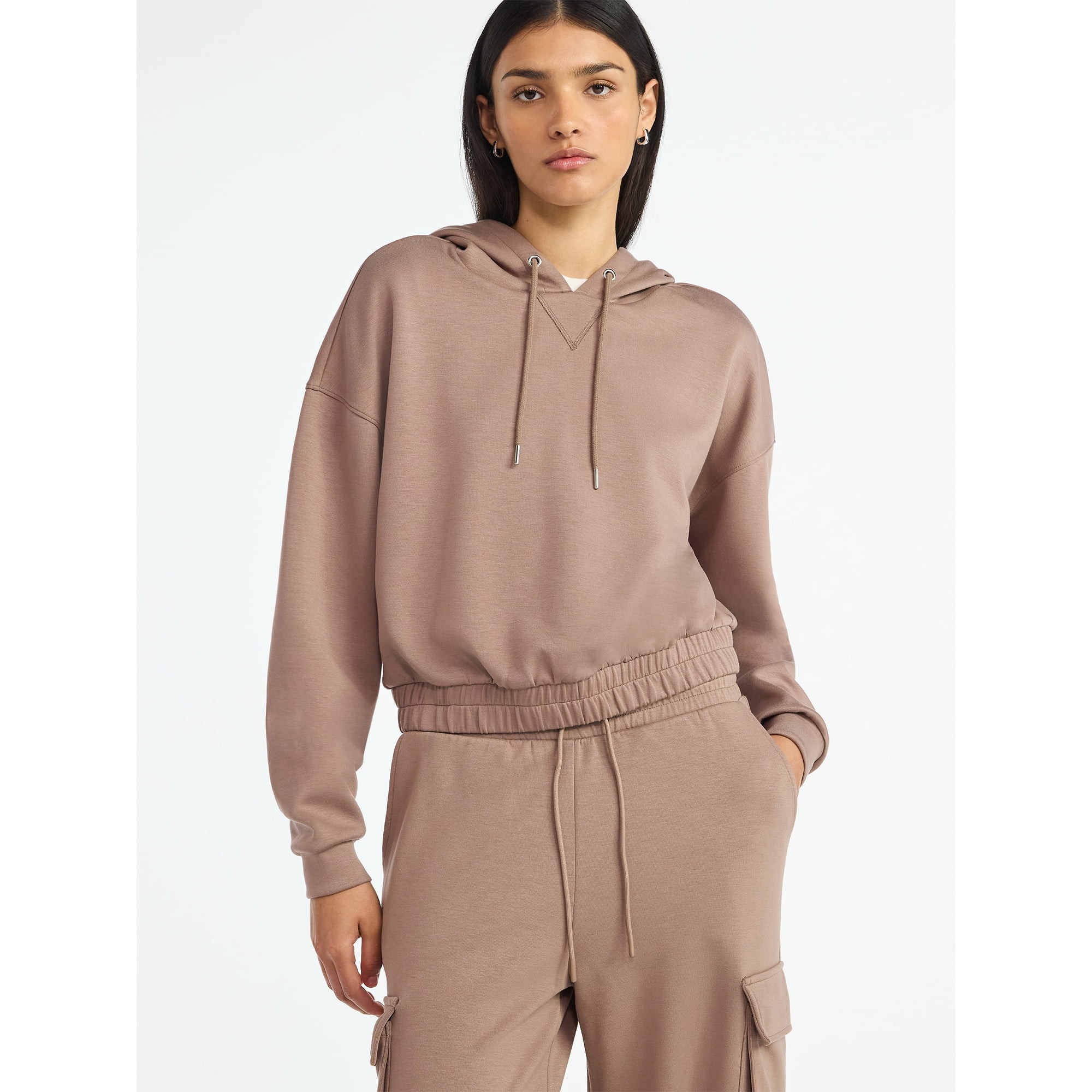 Scoop Women's and Women's Plus New Scubaknit Pullover Hoodie, Sizes XS-4X | Walmart (US)