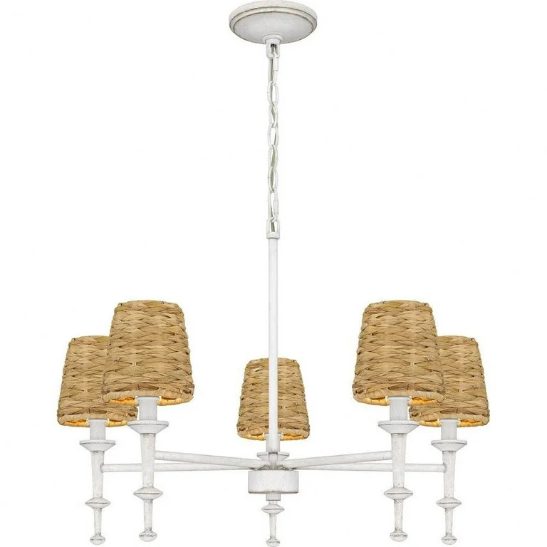 Bailey Street 5-Light Coastal Style Antique White Electric Chandelier | Walmart (US)