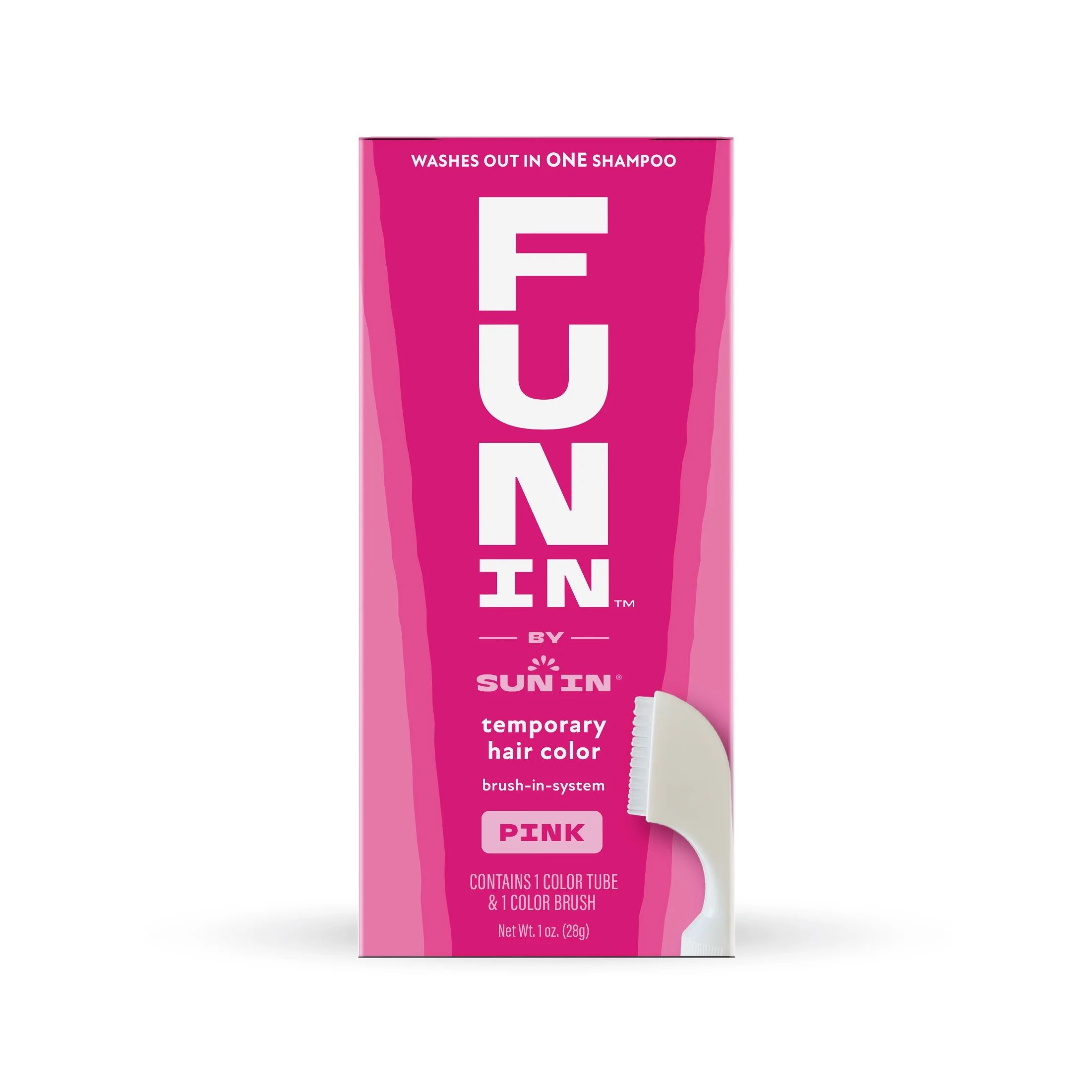 Fun In by Sun In, Temporary Hair Color Brush In System, Pink, 1 oz | Walmart (US)