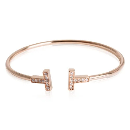 Tiffany & Co. Tiffany T Diamond Bangle in 18K Rose Gold 0.22 CTW | Walmart (US)