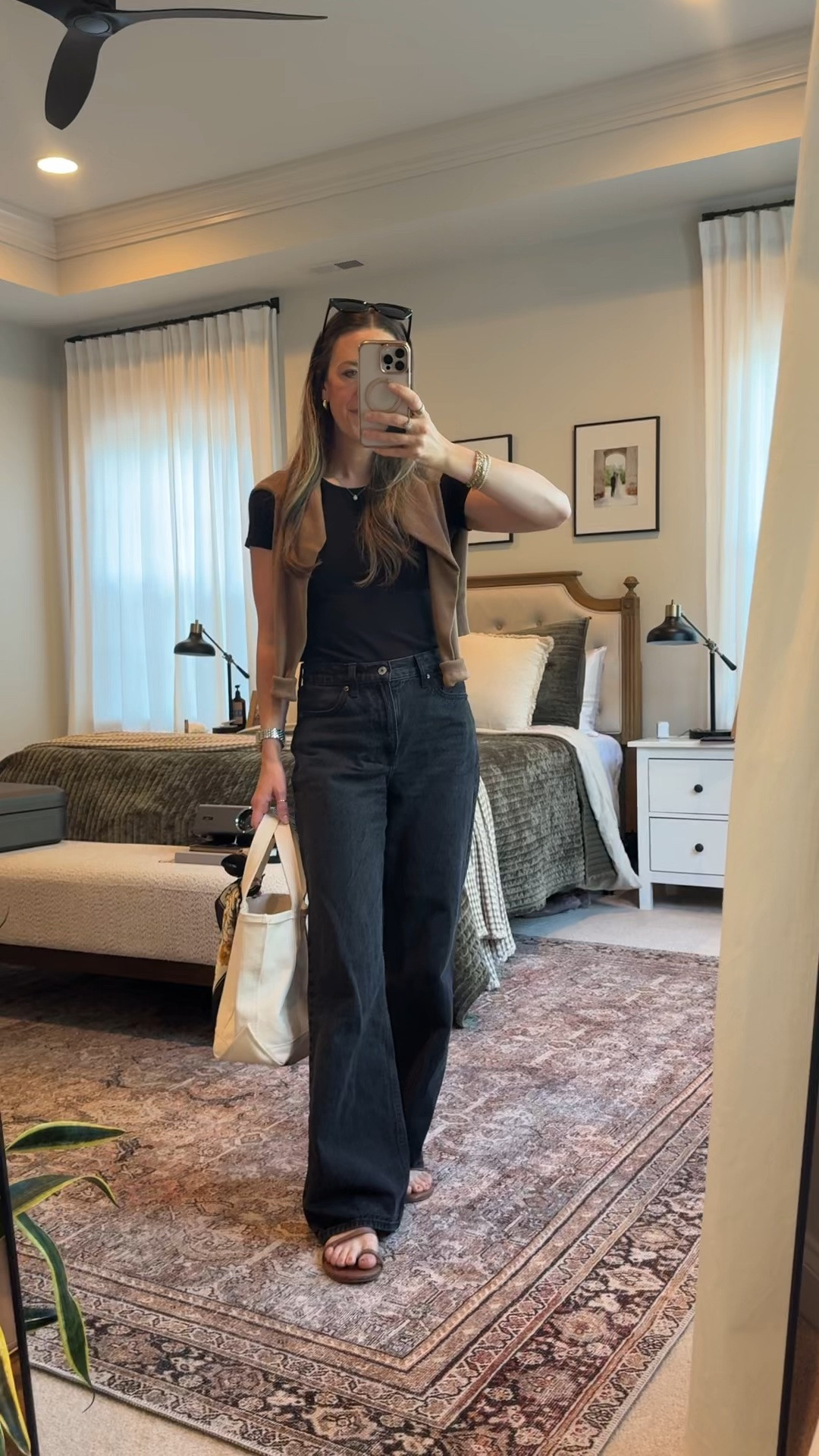 Easy, summer to fall transitional mom uniform 🤍👖

Wearing the Abercrombie High Rise Loose Jeans (25R) + Target chambray button-down (S) — the kind of effortless, put-together combo that works for school drop-off, errands, and casual work days. Finished with the LL Bean Boat and Tote (small) because she’s the everyday bag.

#LTKmomlife #LTKSeasonal #LTKootd