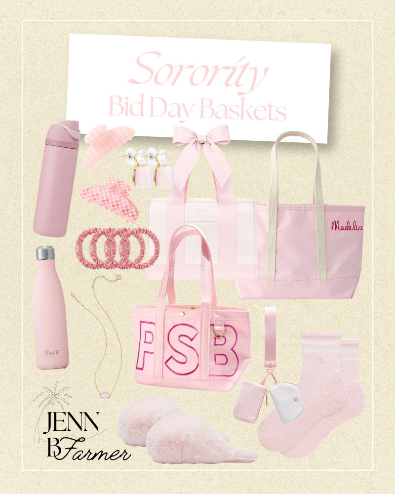 For the girl who loves all things pink! So many good finds for a sorority gift bag!


preppy style, sorority gift bag, sorority recruitment, tote bag, water bottle, lululemon, girly things, college must haves, slippers, kendra scott jewelry 

 #LTKfitnessgoals #LTKU