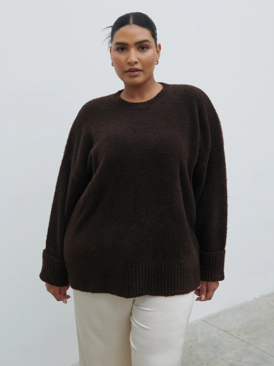 Camille Oversized Borg Jumper Curve | Pretty Lavish (UK)
