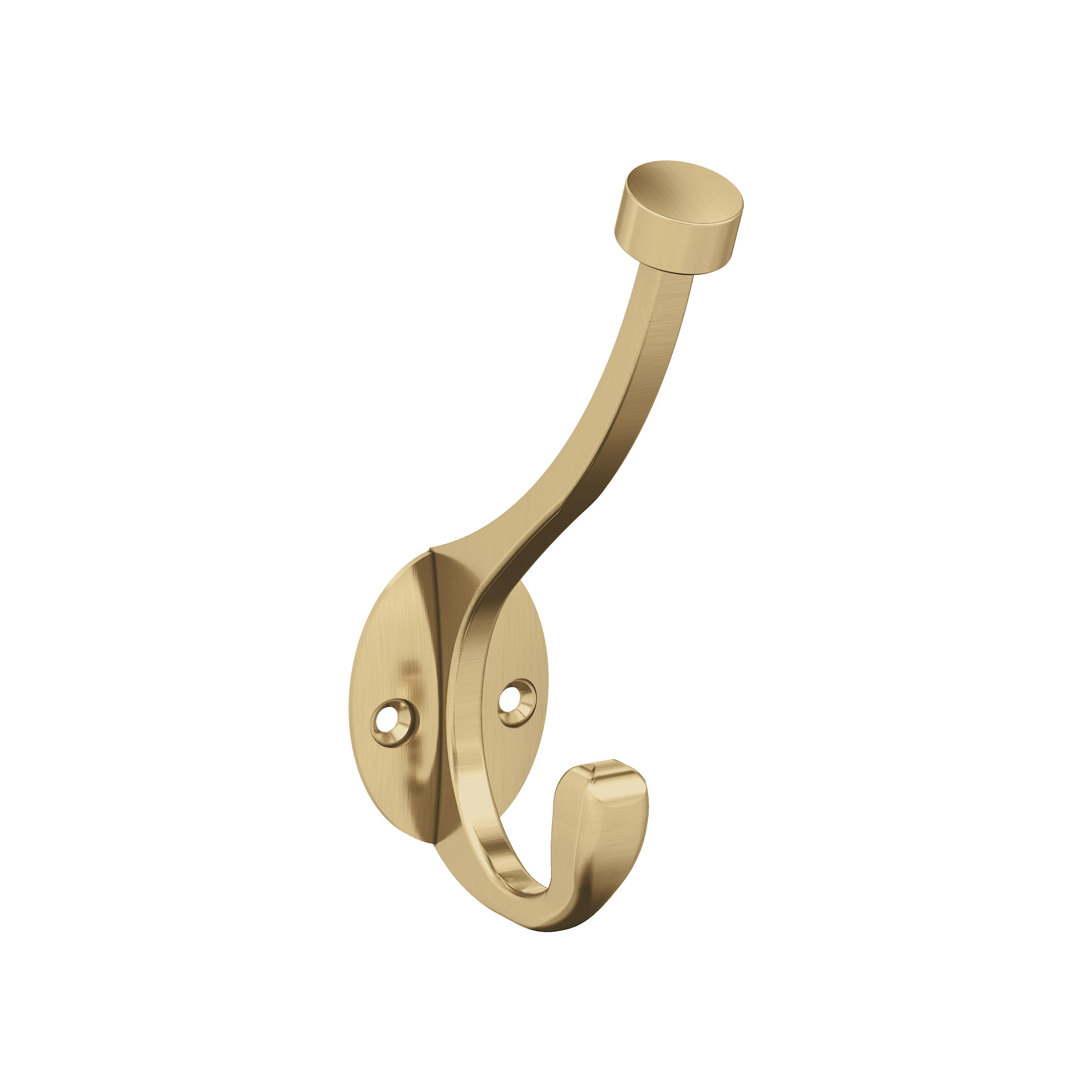 Amerock 2 -Hook 0.6875-in x 5.5-in H Champagne Bronze Decorative Wall Hook ( 25-lb Capacity) in Gold | H55465CZ | Lowe's