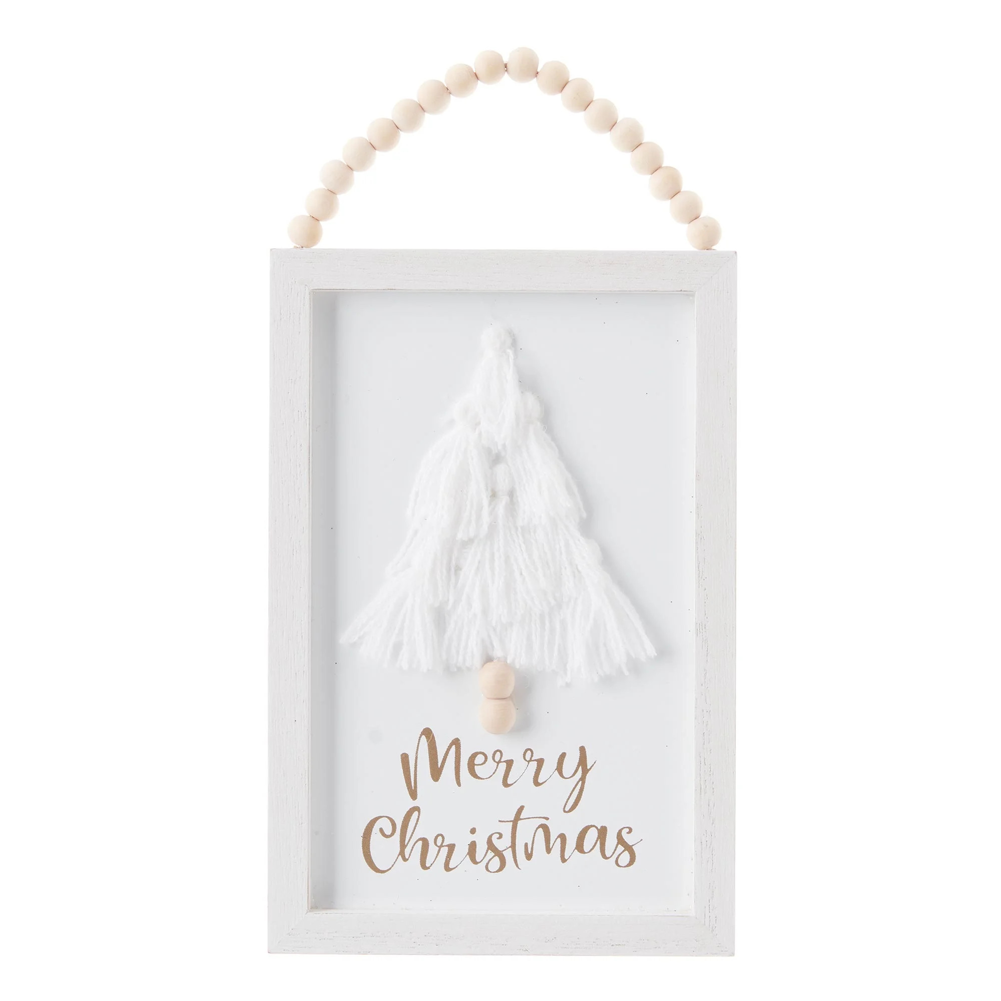 Holiday Time Wooden Christmas Ornament, White Tree - Walmart.com | Walmart (US)