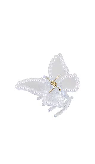 Pearl Butterfly Claw Clip in Pearl | Revolve Clothing (Global)