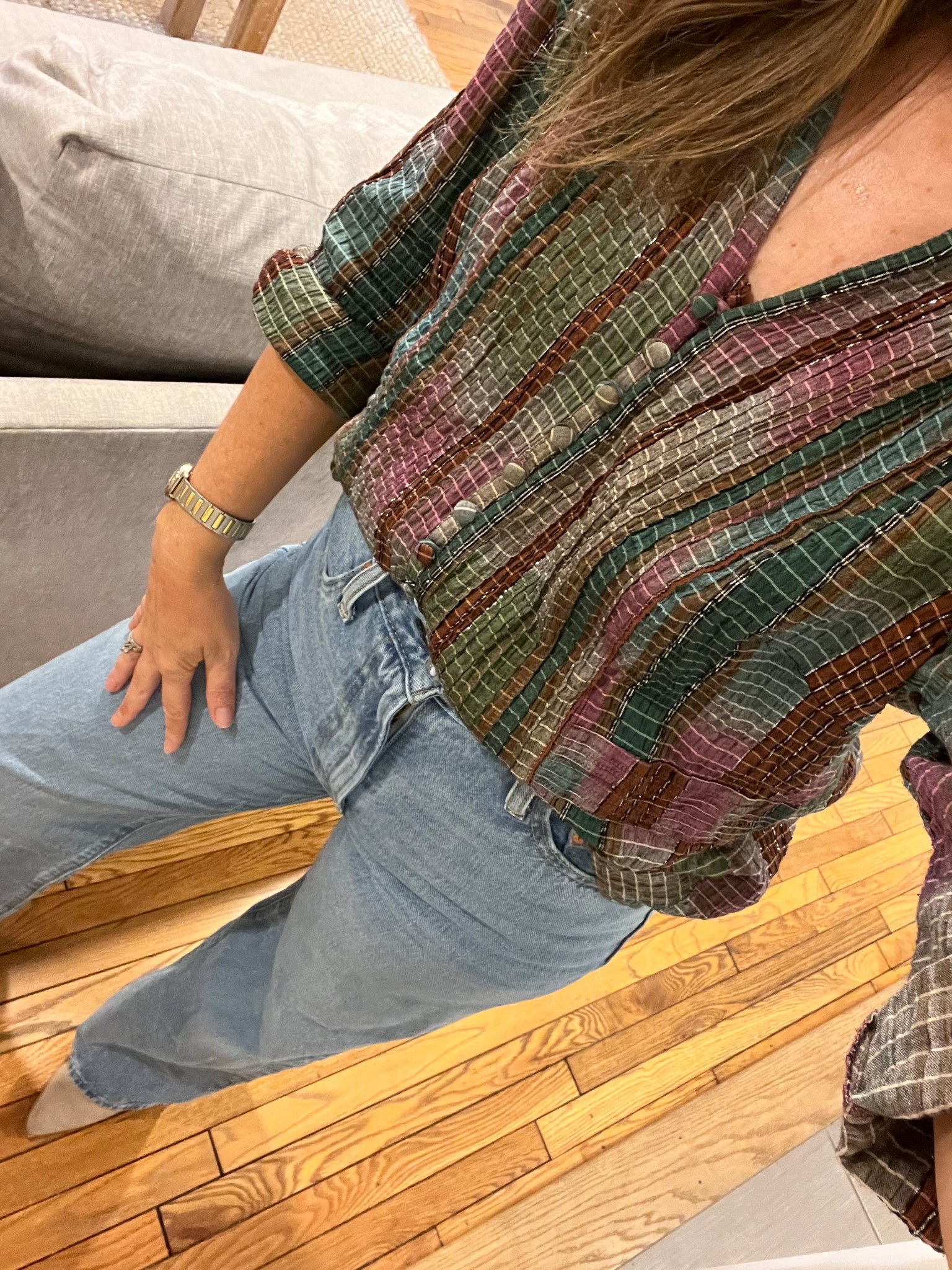 Thrifted vintage top- love adding “unique” in to my outfits! 
Levis jeans…always 💯 

#LTKFindsUnder100 #LTKOver40 #LTKStyleTip