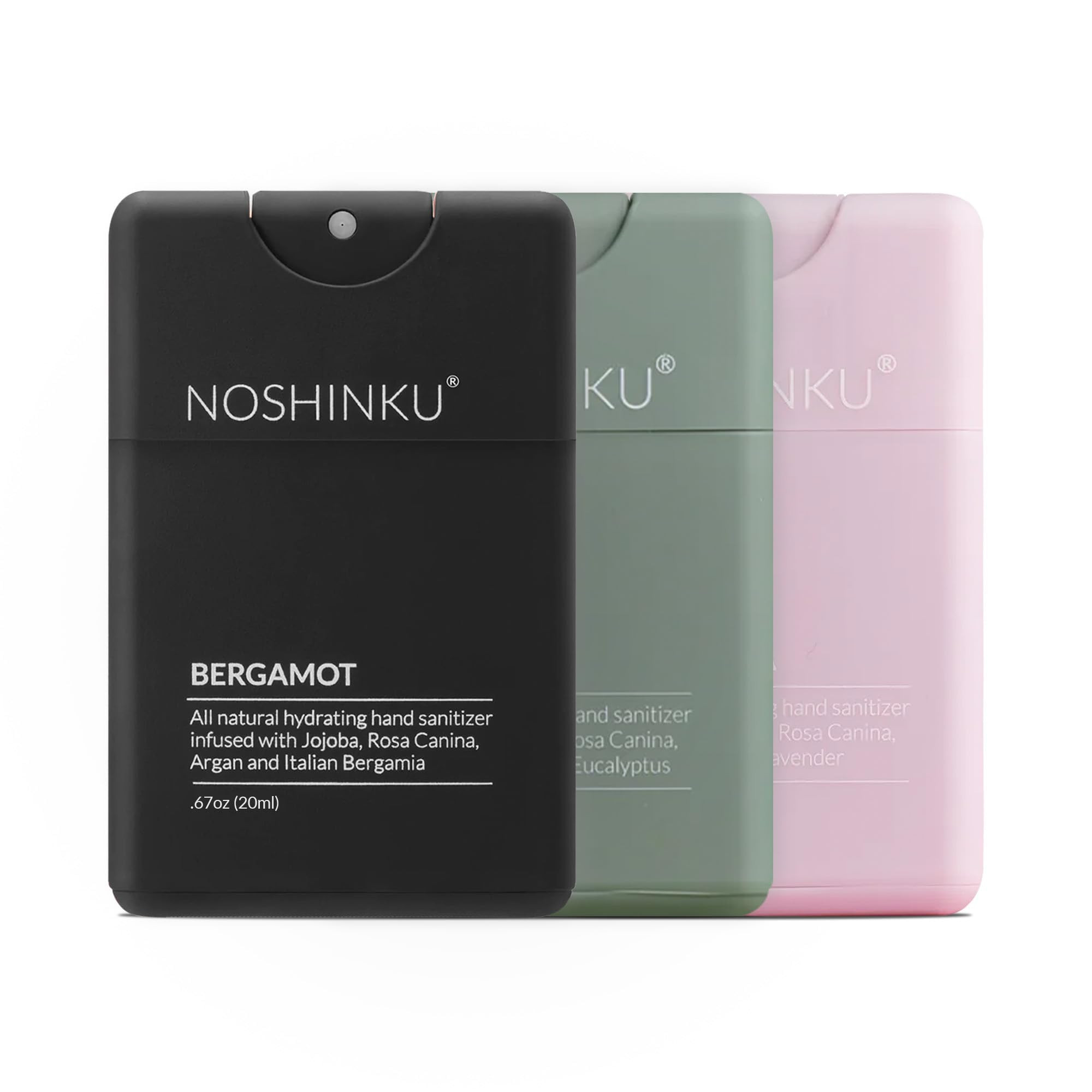 Noshinku Refillable Pocket Hand Sanitizer Discovery 3-Pack | Organic Sanitizing Mist with Moistur... | Amazon (US)