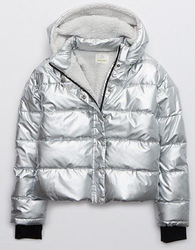 OFFLINE Sherpa Lined Puffer Jacket | American Eagle Outfitters (US & CA)