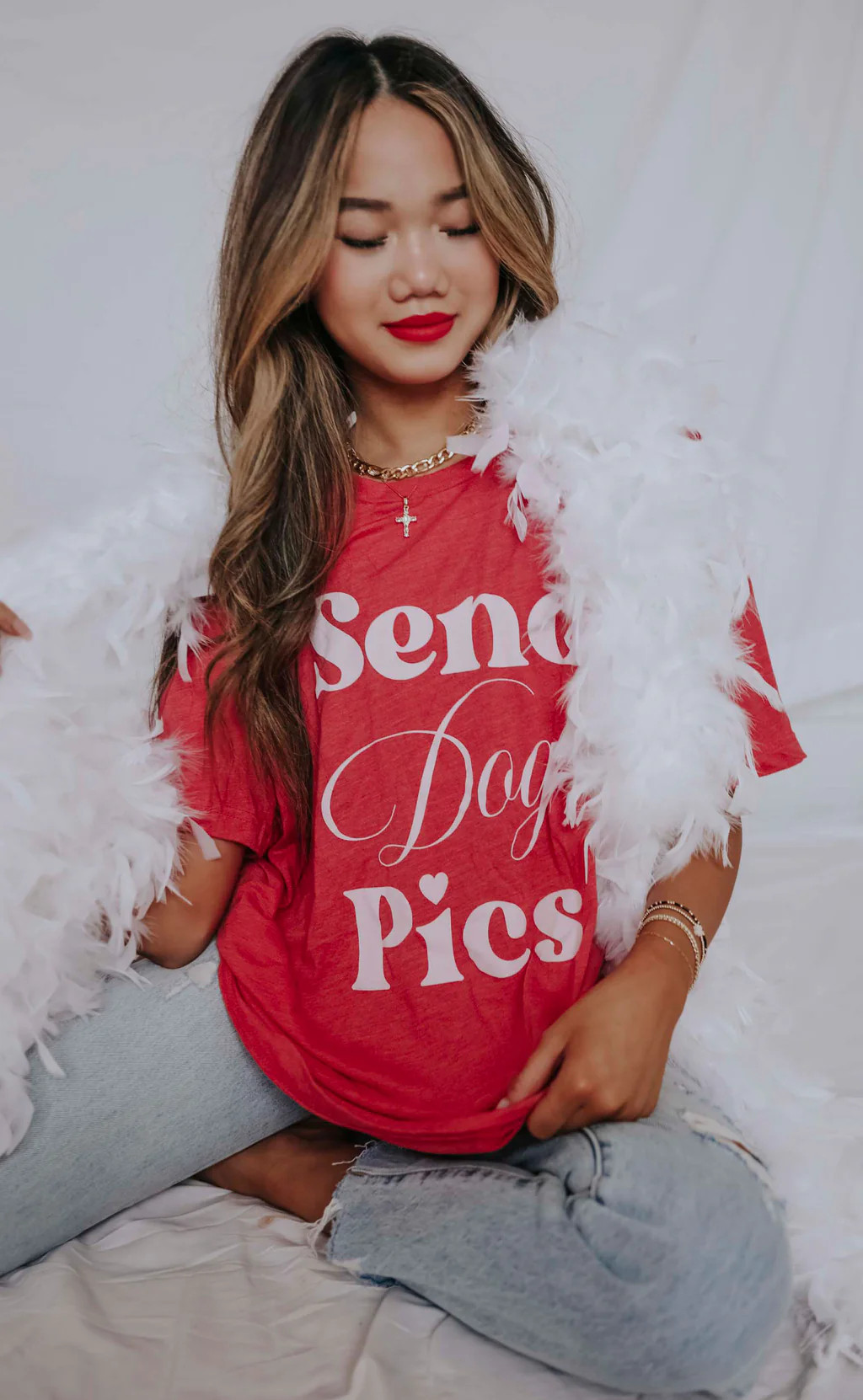 friday + saturday: send dog pics t shirt | RIFFRAFF