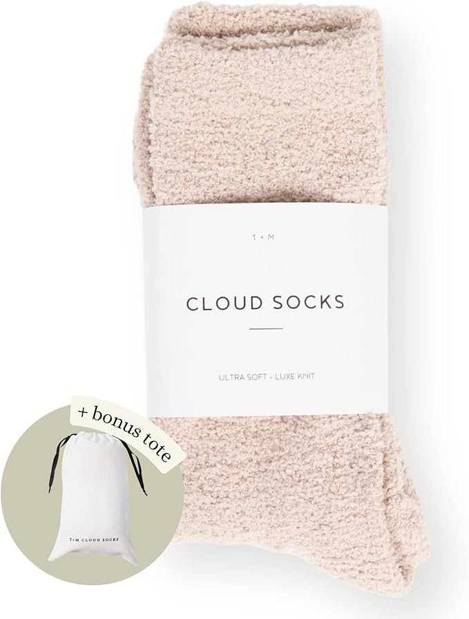 Unboxme Gifts Warm & Cozy Fuzzy Super Soft Luxurious Fabric Sleep Socks | Ultra-Luxe Cloud Sock F... | Amazon (US)