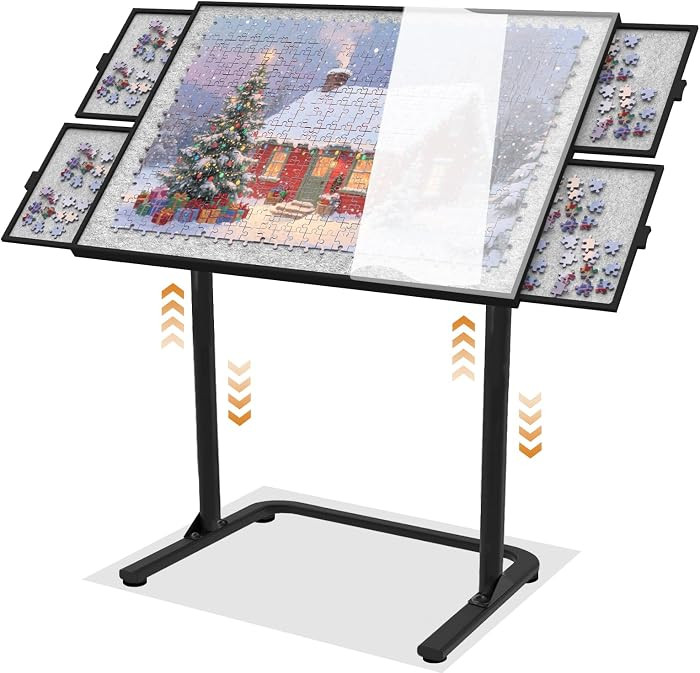 Puzzle table with drawers 1500pcs with Adjustable height & up angles | Amazon (US)