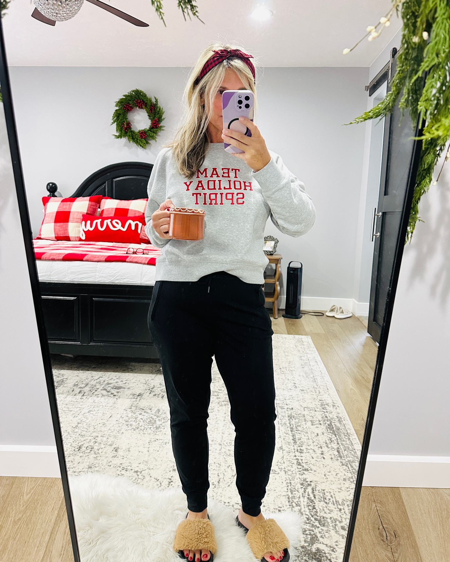 My comfy festive get stuff done outfit love this cute holiday sweatshirt from target 

#LTKsalealert #LTKHoliday #LTKSeasonal