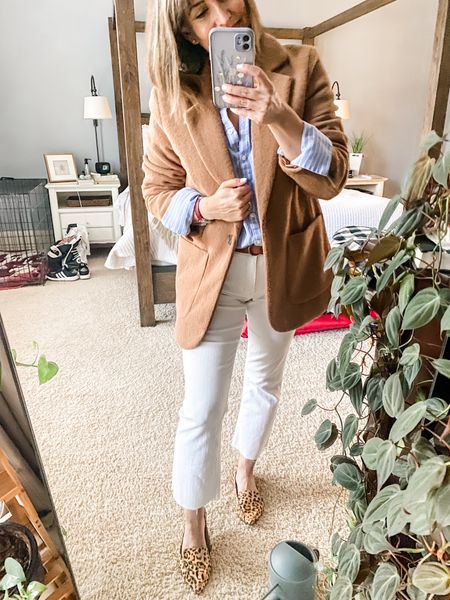 How do we feel about white jeans in the winter, y’all?
I think they’re on trend but I’ve never really been comfortable with the idea. Until…I paired them with my favorite camel blazer (for real, go get it, I have about 500 ways you can wear it in my head that I can share) and this dressed up casual look.
Sporting this for a lunch meet up with an old colleague and I feel put together, comfortable, and, dare I say it, “trendy.”
(Somewhere out there my teenage daughter is cringing just because I used that word to describe myself 😂).
Anyway; what’s your verdict?
White jeans?
Yay?
OR
Nay?

PS: these exact jeans are on major sale over on jcf and will be perfect for spring too. So grab them if white is on your list!

#LTKSeasonal #LTKover40 #LTKsalealert