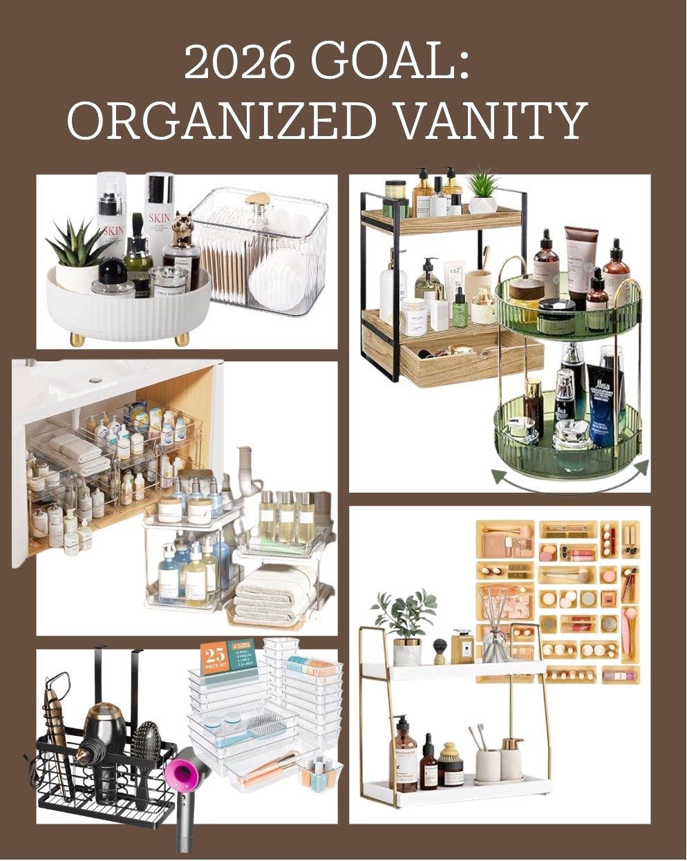 We’re closing out the first official week of 2026 - how are you doing with your resolutions?! Those that let go of their resolutions typically do so by February. Don’t let that be you! Here’s a quick round up of a few of my favorites to keep my bathroom vanity and cabinets organized. 

#newyears #newyearsresolutions #cleaning #cleaningsupplies #bestcleaningsupplies #cleaninghacks #organized #organize #organization #organizationsupplies #cabinetorganizer #bathroomorganizer #makeuporganizer #drawerorganizer

#LTKdayinmylife #LTKHome #LTKstorytime

#LTKselfcare #LTKdayinmylife #LTKHome
