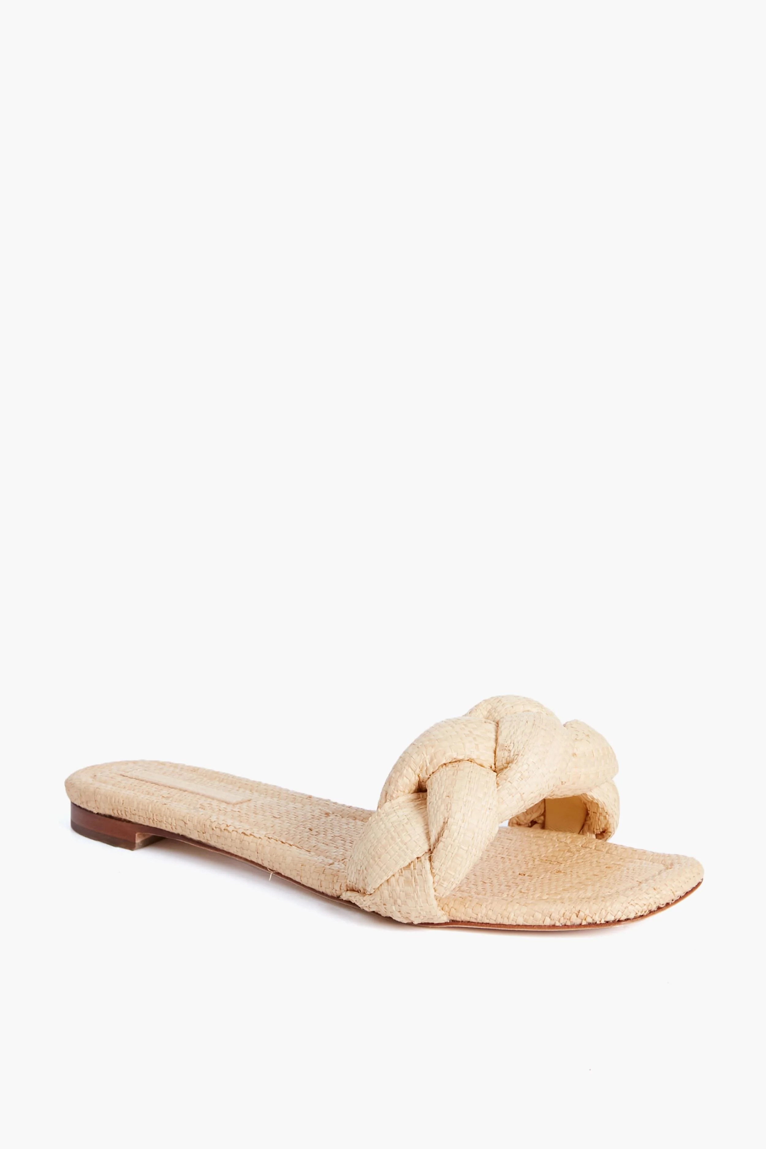 Natural Joanna Straw Braided Band Flat Sandal | Tuckernuck (US)