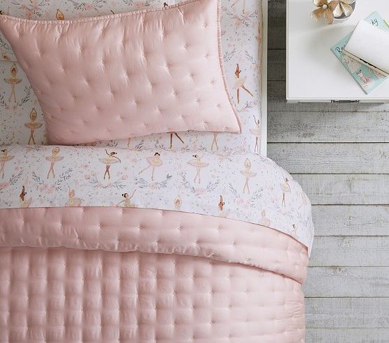 Ballerina Printed Organic Sheet Set & Pillowcases | Pottery Barn Kids