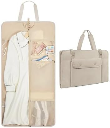 BAGSMART Garment Bags for Travel Foldable Carry on Suit Carrier for Hanging Clothes Stylish Dress... | Amazon (US)