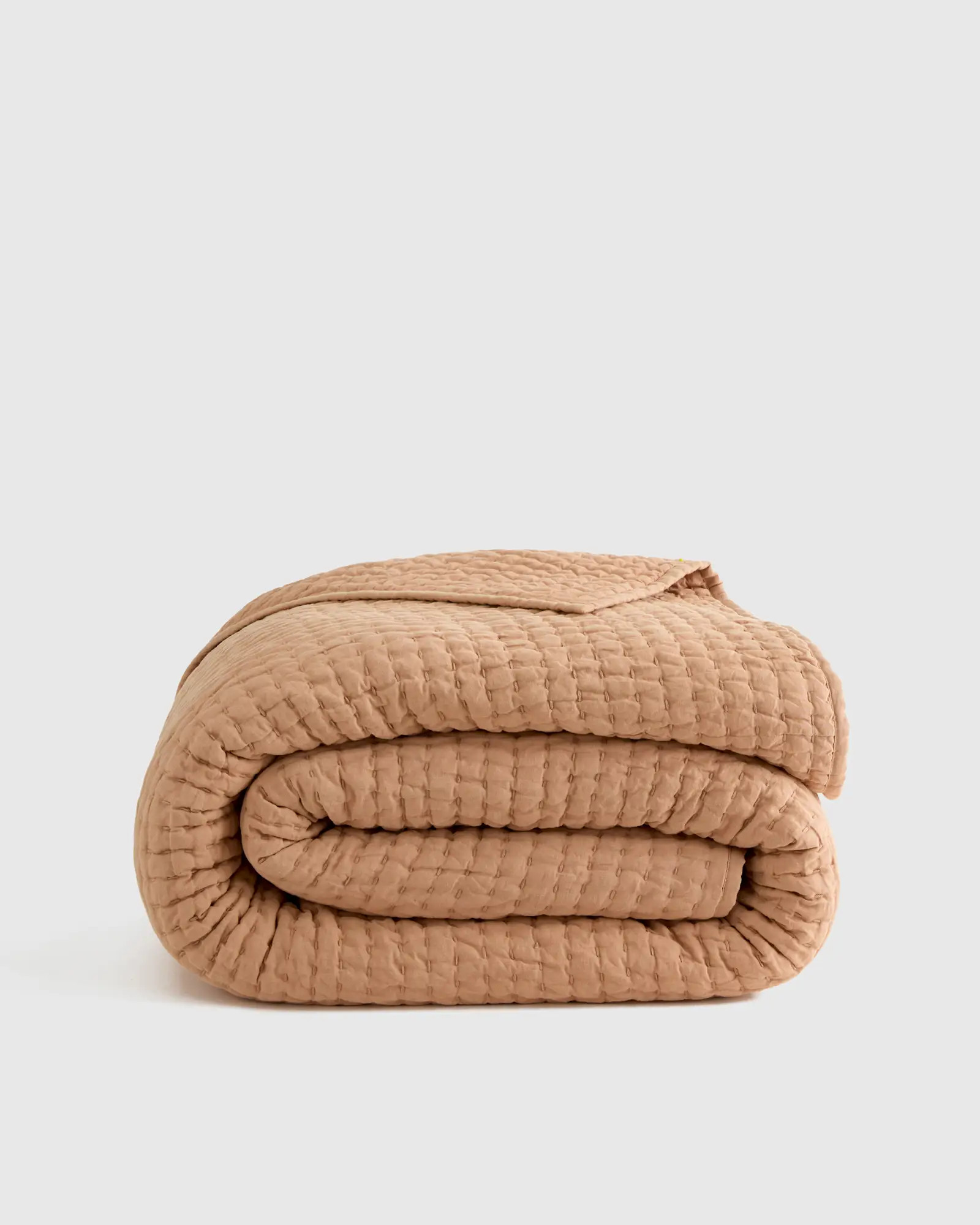 European Linen Cotton Stitch Quilt | Quince