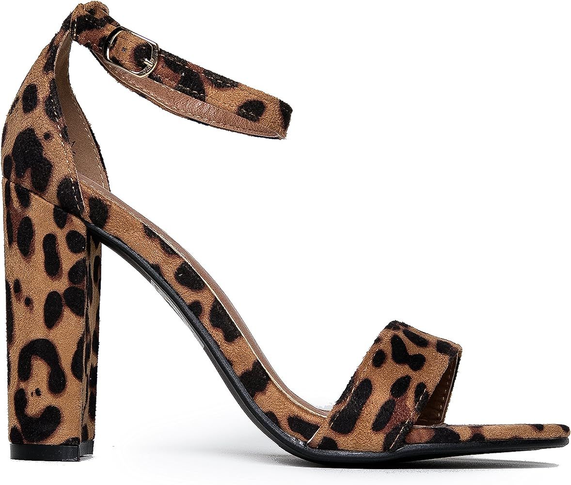 J. Adams Shirley Heels for Women - Ankle Strap High Heel Dressy Sandals | Amazon (US)