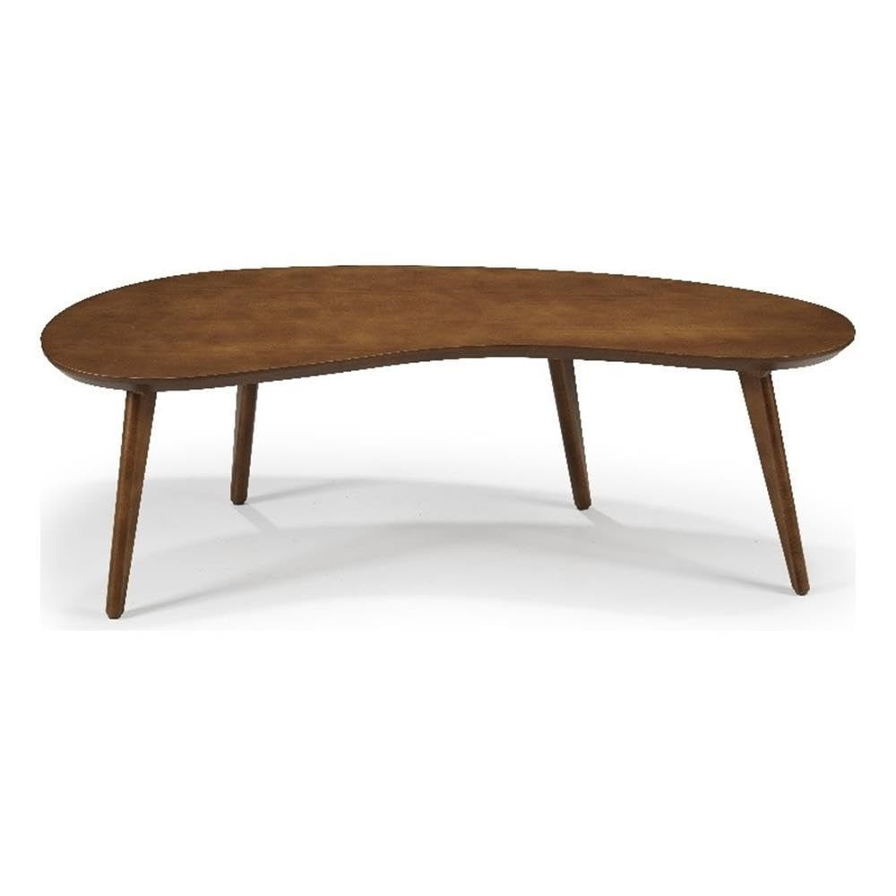 Mid Century Modern Abstract Shaped Coffee Table/Solid Wood/Castanho Finish | Amazon (US)
