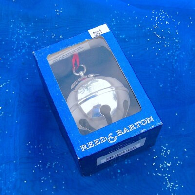 NEW • Reed & Barton 2001 HOLLY BELL aka SLEIGH BELL Silver Christmas Ornament | eBay US