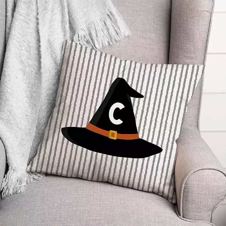 Witch's Hat Monogram C Pillow | Kirkland's Home