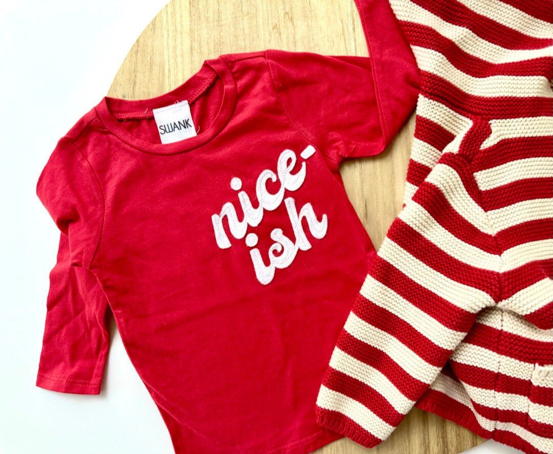 Nice List Shirt / Nice Ish Shirt / Sibling Christmas Shirts - Etsy | Etsy (US)