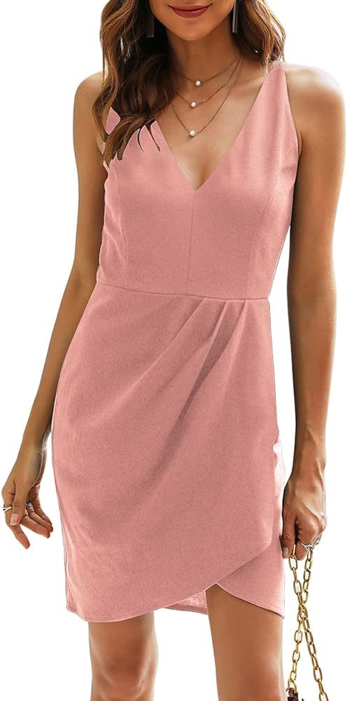 Manydress Women's Short Soft Cocktail Party Mini Dress | Amazon (US)