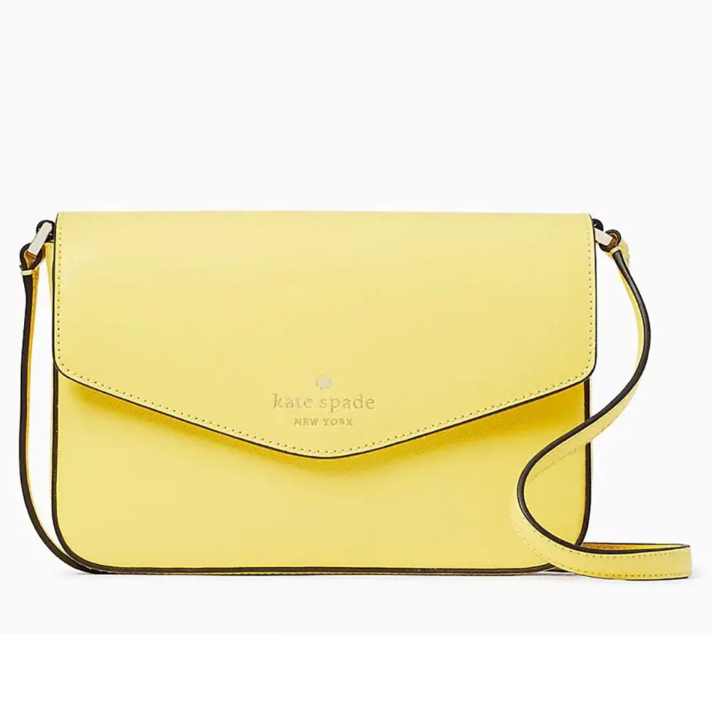 Kate Spade New York Sadie Envelope Saffiano Leather Crossbody Bag (Yuzu Jam) | Walmart (US)